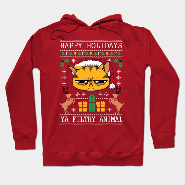 Ugly Holiday Sweater Cat Ugly Sweater by Tobe Fonseca Hoodie by Tobe_Fonseca